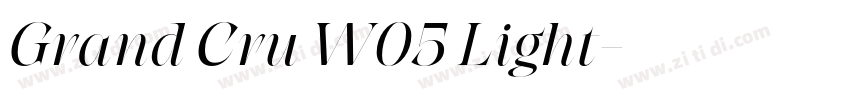 Grand Cru W05 Light字体转换